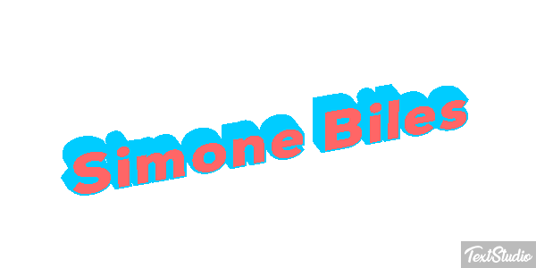 Simone Biles Text effect
