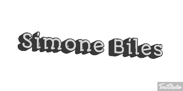 Simone Biles Text effect