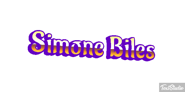 Simone Biles Text effect