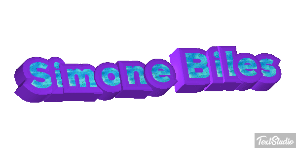 Simone Biles Text effect