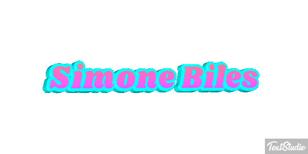 Simone Biles Text effect