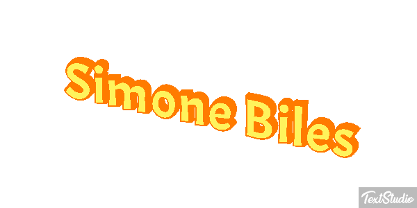 Simone Biles Text effect