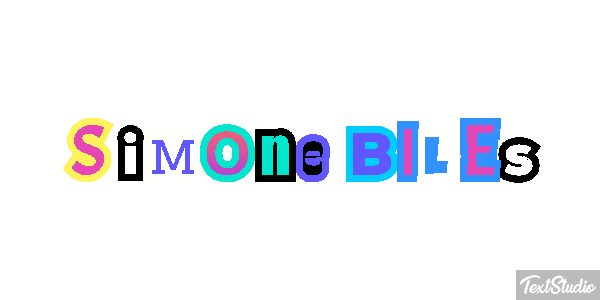 Simone Biles Text effect