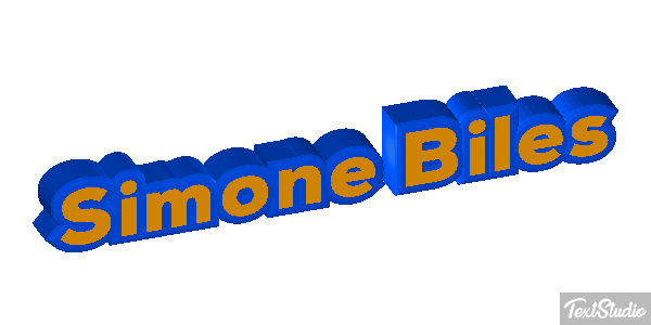 Simone Biles Text effect
