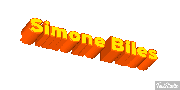 Simone Biles Text effect
