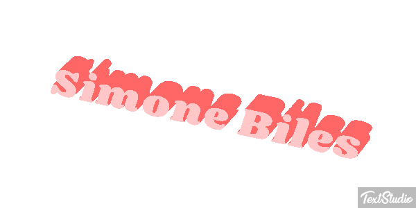 Simone Biles Text effect