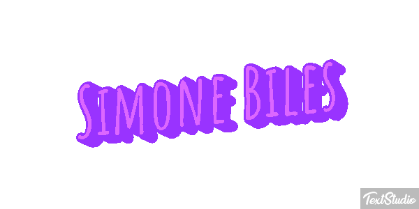 Simone Biles Text effect