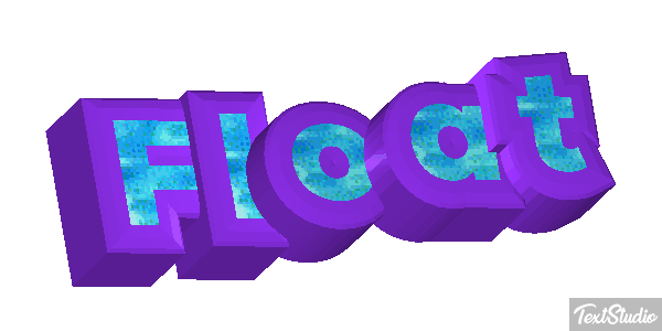 Float Текстовый эффект