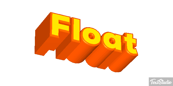 Float Текстовый эффект