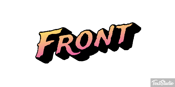 Front Efecto de texto