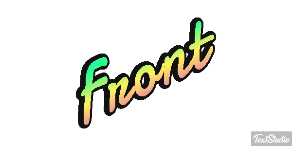Front Efecto de texto