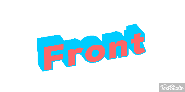 Front Efecto de texto
