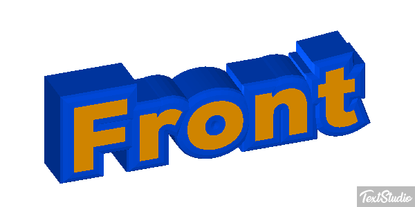 Front Efecto de texto