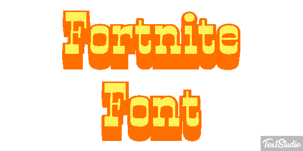Fortnite Font Efeito do texto