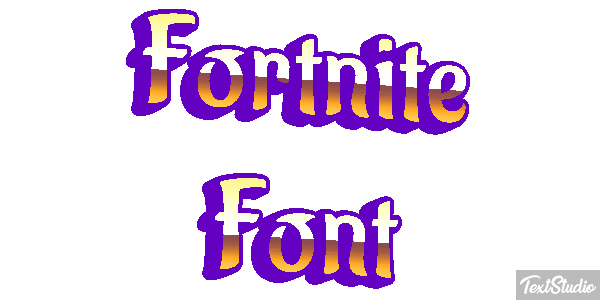 Fortnite Font Efeito do texto