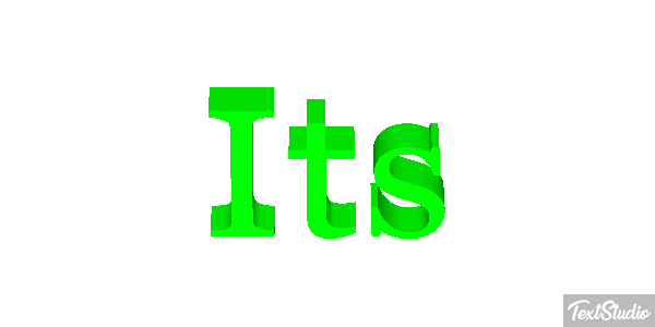 Its Text effect