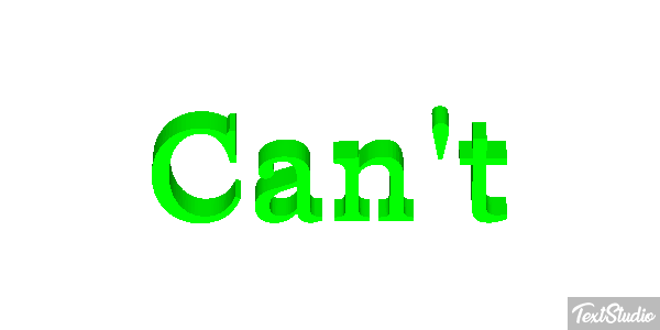 Can’t Text effect
