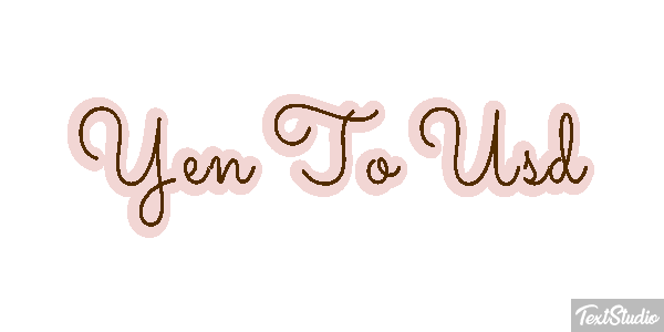 Yen To Usd Efeito do texto
