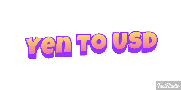 Yen To Usd Efeito do texto