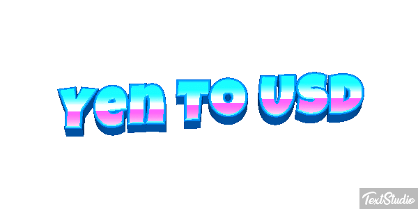 Yen To Usd Efeito do texto