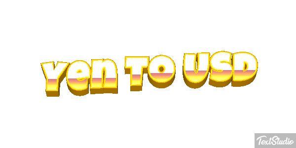 Yen To Usd Efeito do texto