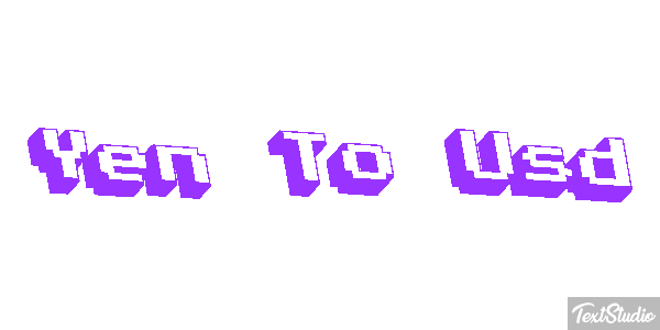 Yen To Usd Efeito do texto