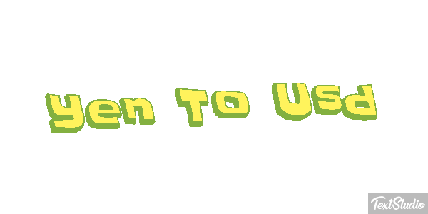 Yen To Usd Efeito do texto