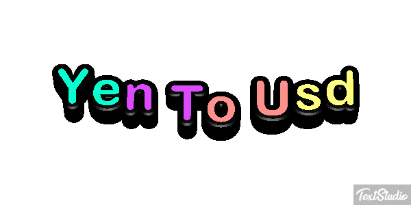 Yen To Usd Efeito do texto