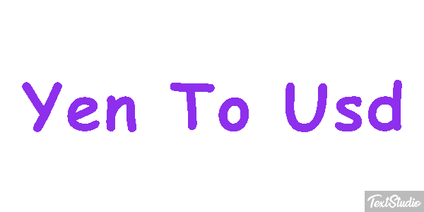Yen To Usd Efeito do texto