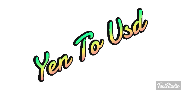 Yen To Usd Efeito do texto