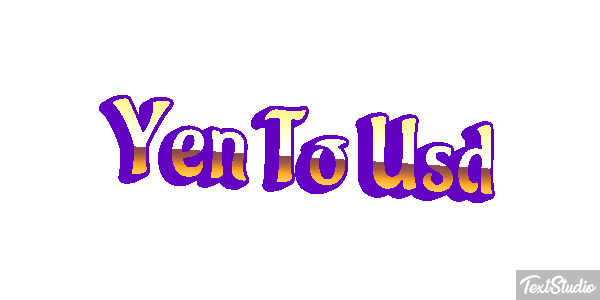 Yen To Usd Efeito do texto