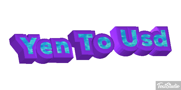 Yen To Usd Efeito do texto