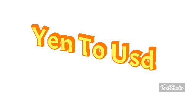 Yen To Usd Efeito do texto