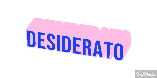 Desiderato Effetto testo