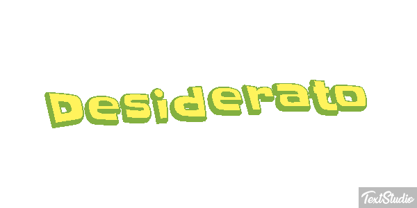 Desiderato Effetto testo