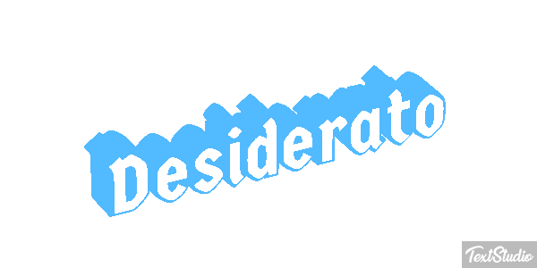 Desiderato Effetto testo
