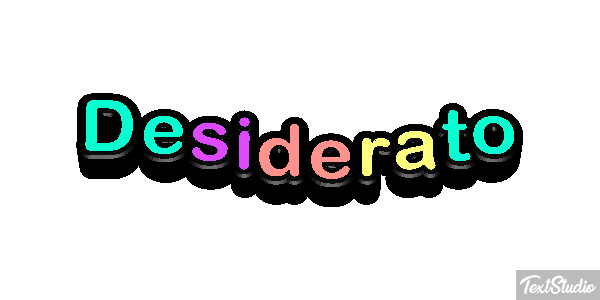 Desiderato Effetto testo