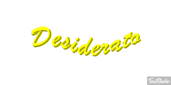 Desiderato Effetto testo