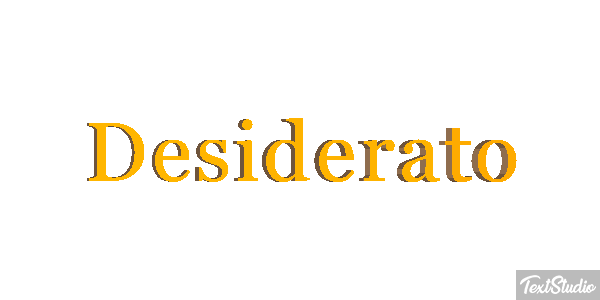 Desiderato Effetto testo