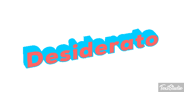 Desiderato Effetto testo