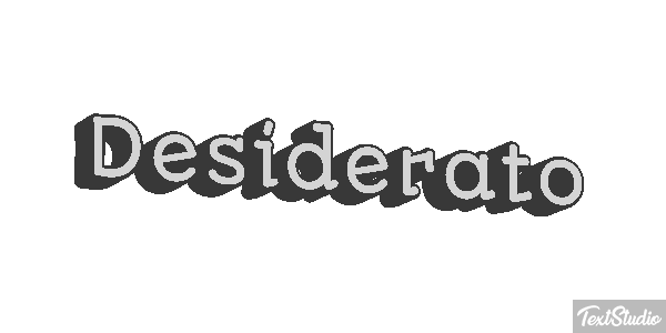 Desiderato Effetto testo