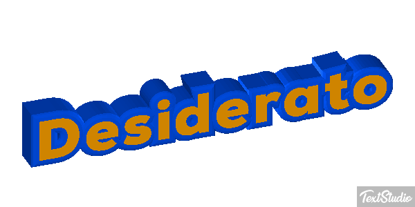 Desiderato Effetto testo