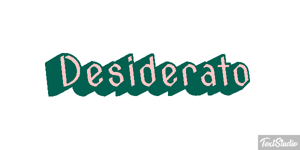 Desiderato Effetto testo