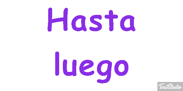 Hasta luego Efekt tekstowy