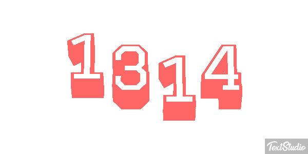 1314 Text effect