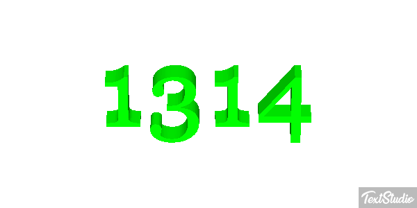 1314 Text effect
