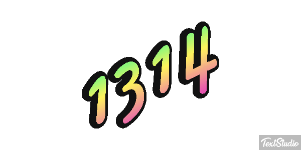 1314 Text effect