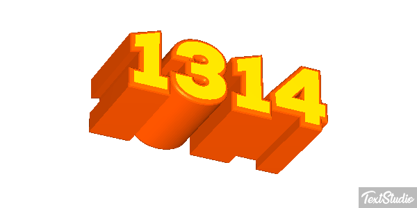 1314 Text effect
