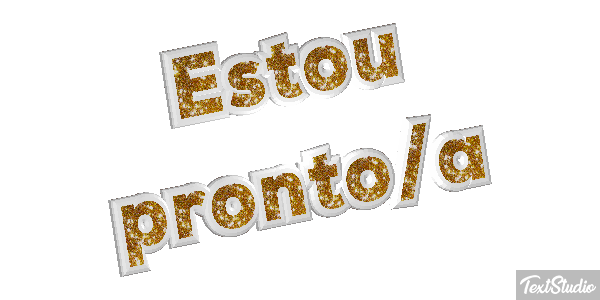 Estou pronto/a Efeito do texto