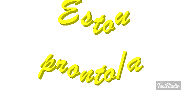 Estou pronto/a Efeito do texto